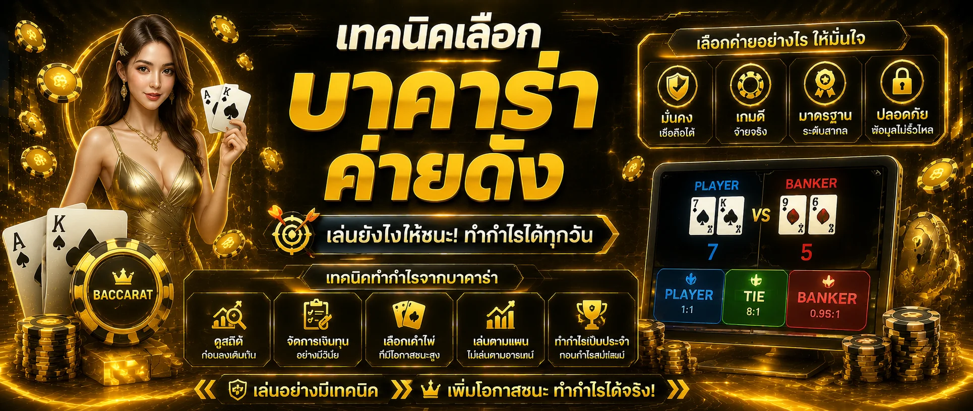 โต๊ะบาคาร่าและรูเล็ต live casino online บน Play888